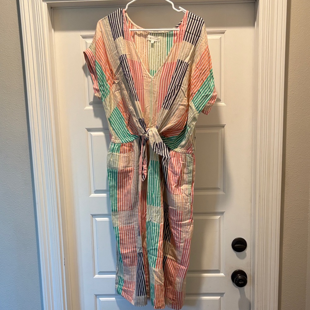 Lou & Grey Colorful Striped Midi Dress